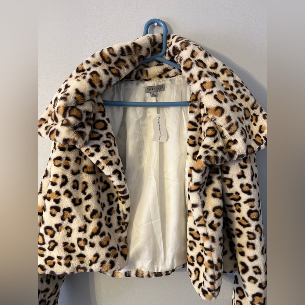 Leopard Print Faux Fur Jacket by 36point5